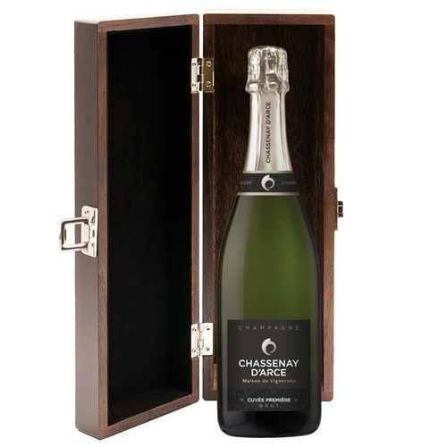 Chassenay d'Arce Cuvee Premiere Brut Champagne 75cl in Elm Wood Gift Box